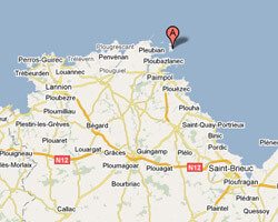 seaside map Bréhat island