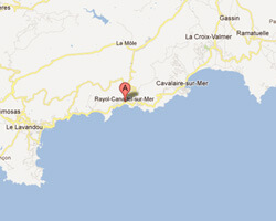 carte littoral Le Rayol Canadel