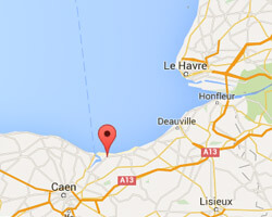 seaside map Merville-Franceville-Plage