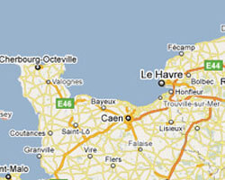 carte littoral Normandie