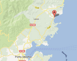 seaside map Pinarello-Zonza