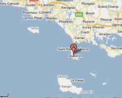 seaside map Quiberon peninsula